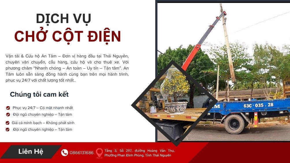 <p dir="ltr" style="text-align: center;" role="presentation"><strong>Chở Cột Điện</strong></p>